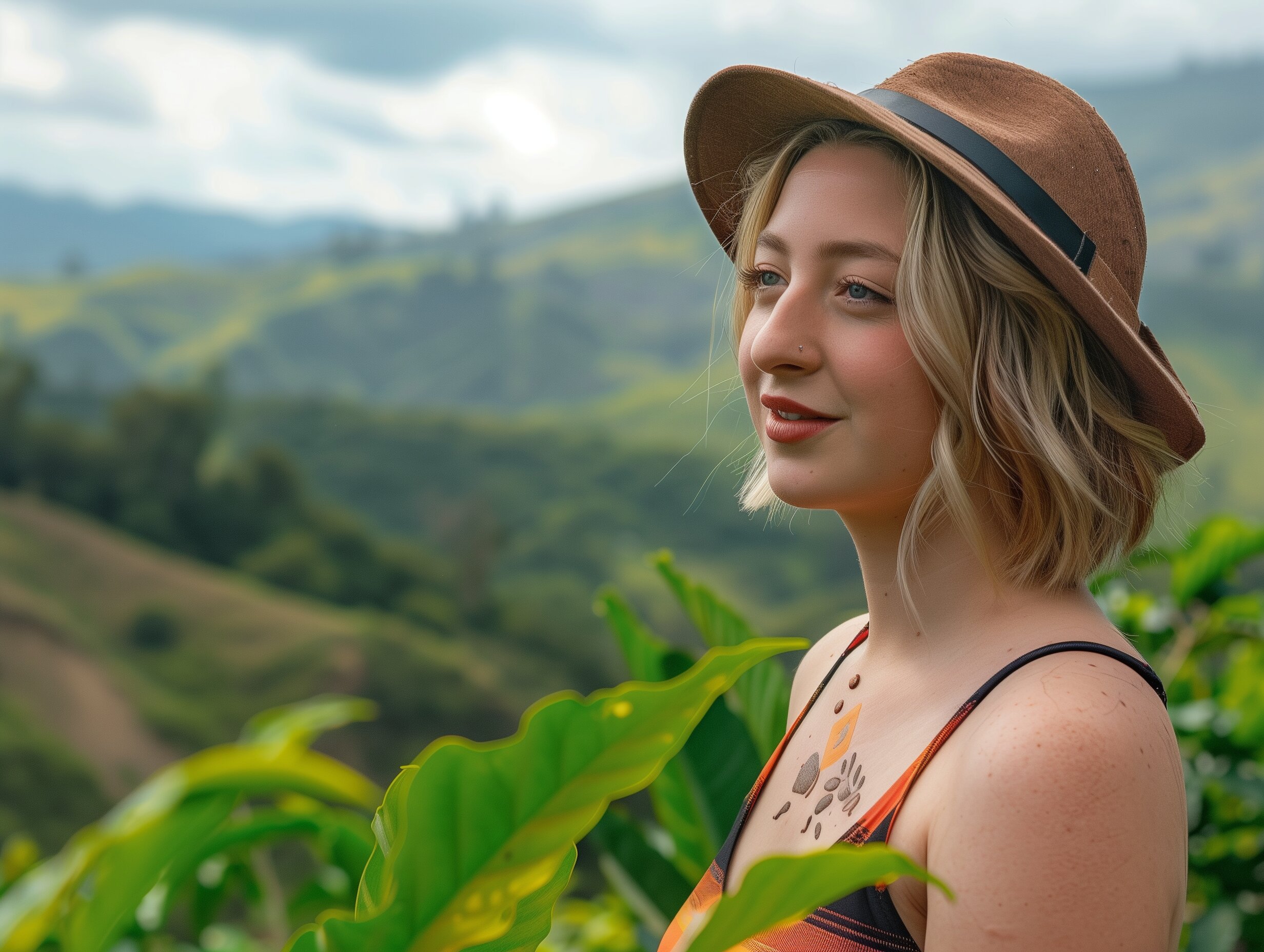 Regan Pittman Volleyball Atlanta Vibe in andes mountain, lush tropical landscape