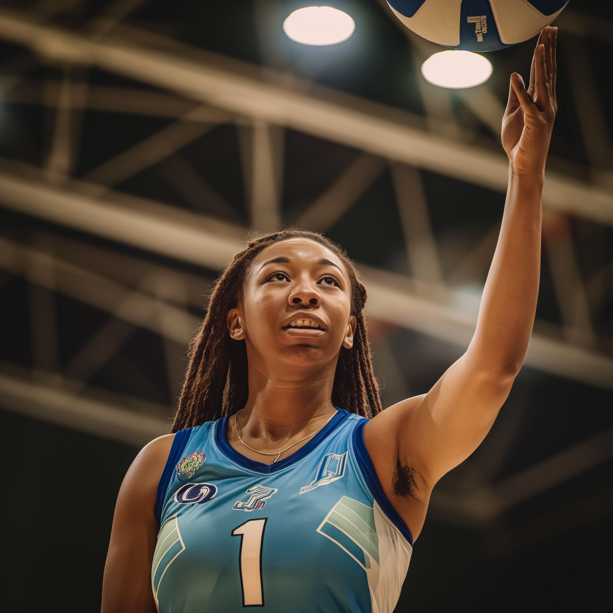 Wilma Rivera volleyball orlando valkyries setter serving volleyball indoor arena