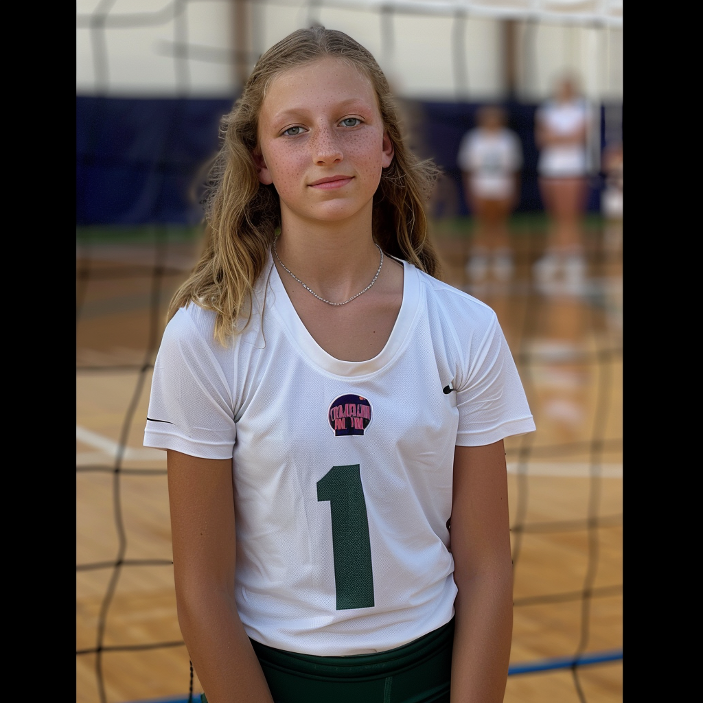 colbie mckenna volleyball commit to michigan state, green uniform